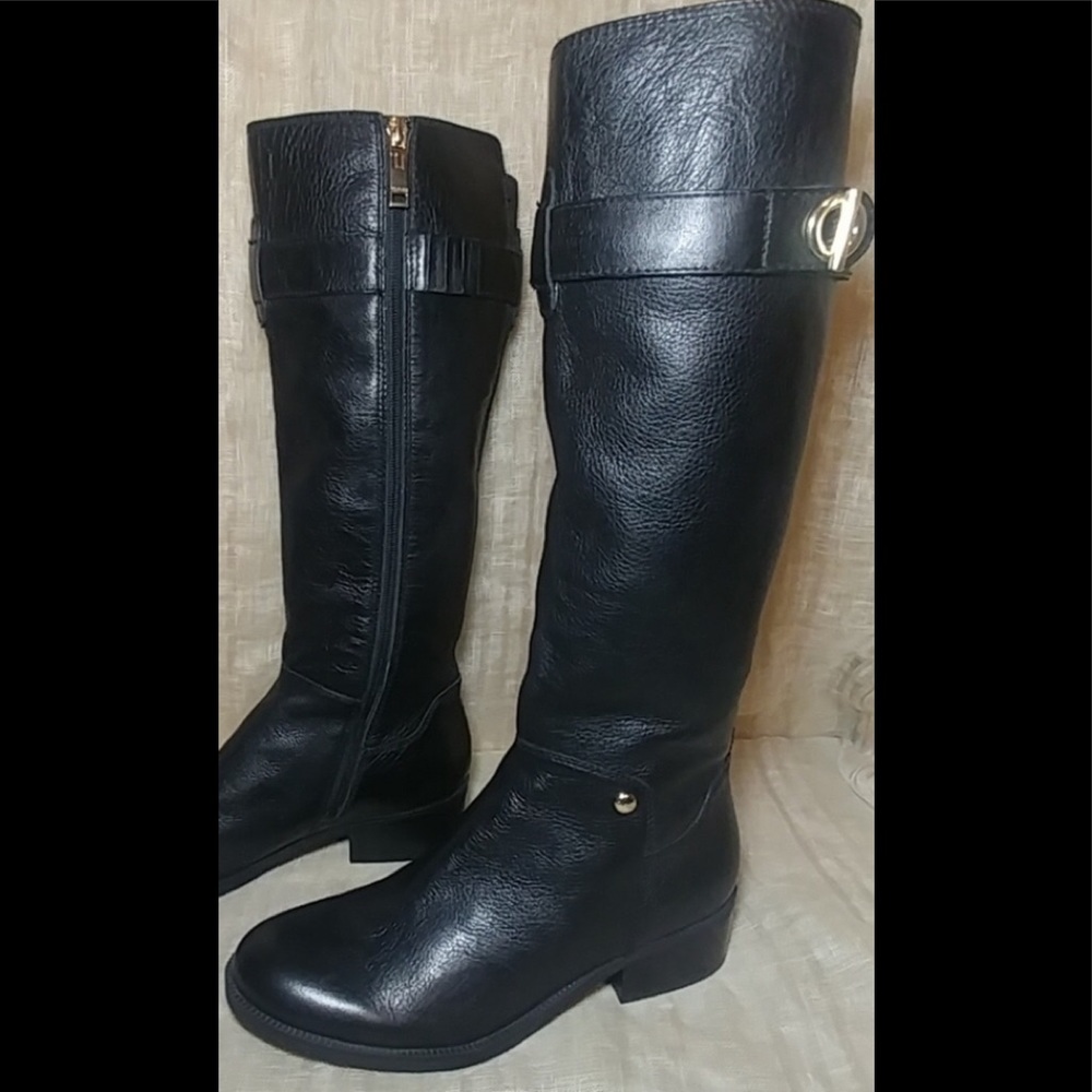 Tommy Hilfiger black boots. Wide calf. Size 9M.New